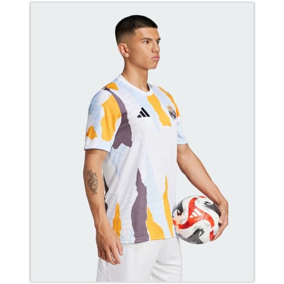 NWT Adidas Real Madrid 24/25 Pre Match Jersey No Sponsor Mens Large JJ3493 - Picture 6 of 15